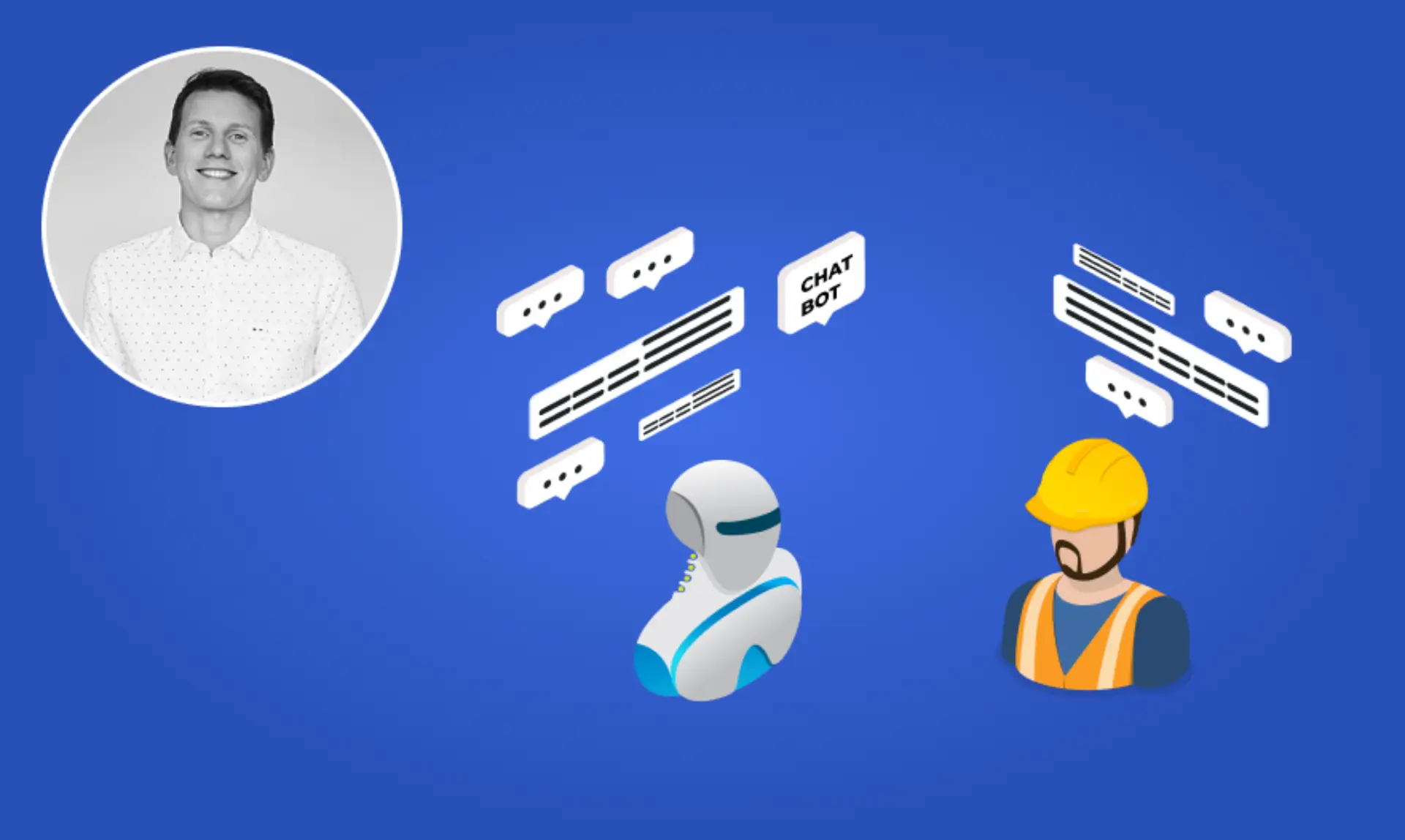 An individual engaged in conversation with a chatbot