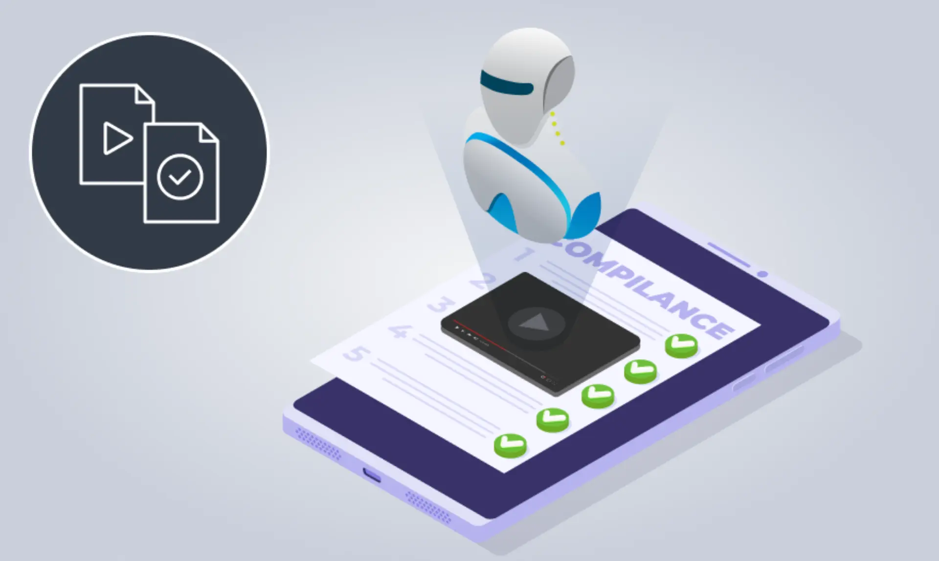 Visual guide illustrating steps to use the new compliance app effectively for users.