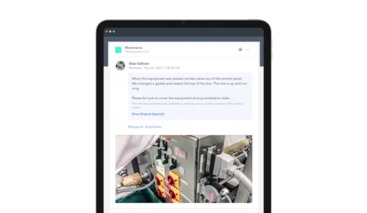 Screenshot of Poka Knowledge Management on a tablet.